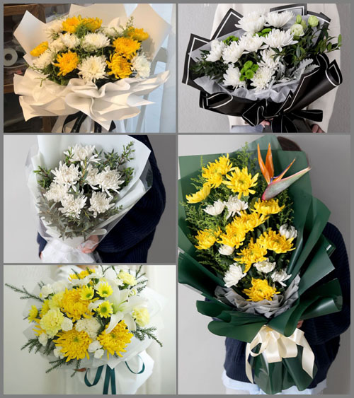 广东汕头市澄海区凤翔街道昆美社区白事花束代送